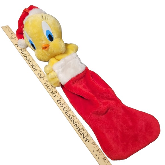 Vintage Warner Bros. Unisex Kids 1990's Looney Tunes Tweety Bird Stocking Hanger - Picture 1 of 4